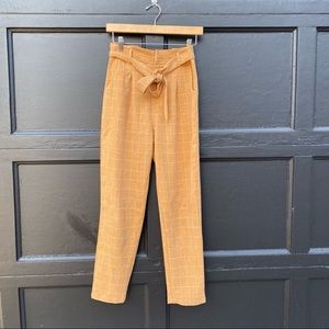 Mustard yellow tie work pants